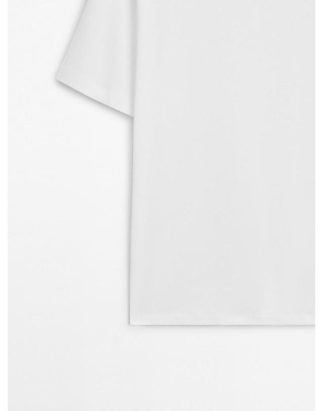 마시모두띠 마시모두띠 머서라이즈 코튼 반팔 티셔츠 1424/211 WHITE 화이트 착용컷