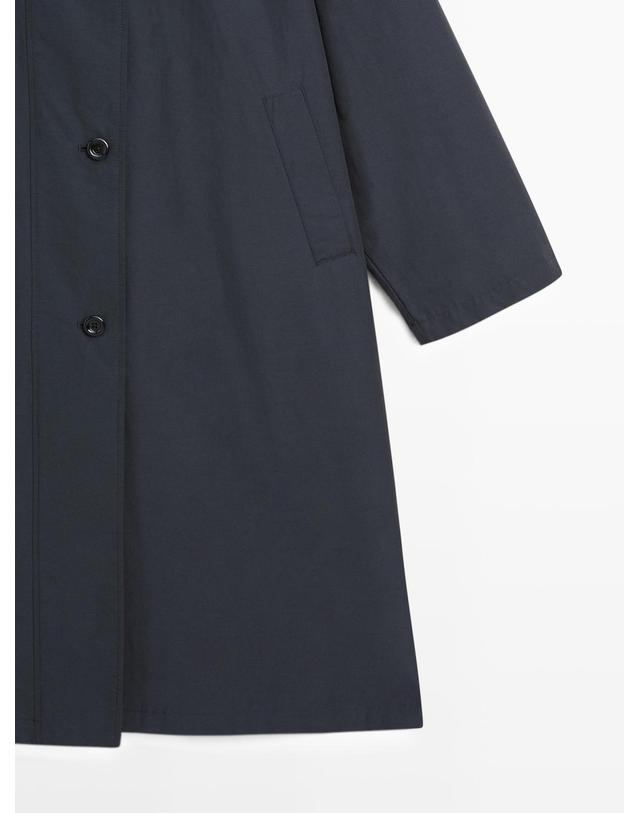 마시모두띠 마시모두띠 테크니컬 하이넥 트렌치코트 6728/737 DARK NAVY 블랙 착용컷