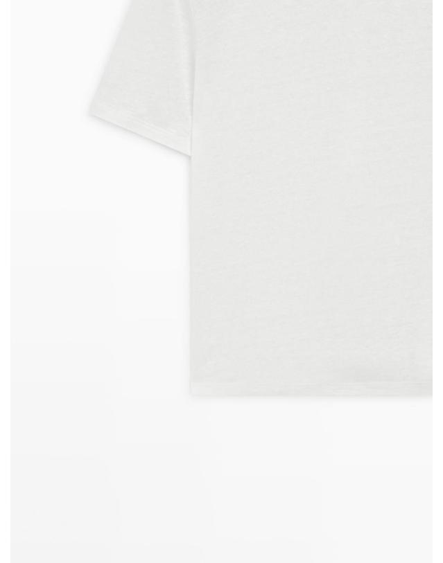 마시모두띠 마시모두띠 린넨 크루넥 반팔 티셔츠 6856/937 OFF WHITE 화이트 착용컷