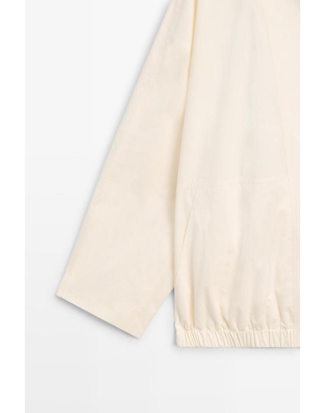 마시모두띠 마시모두띠 스냅버튼 하이넥 봄버 자켓 6727/939 CREAM 아이보리 착용컷