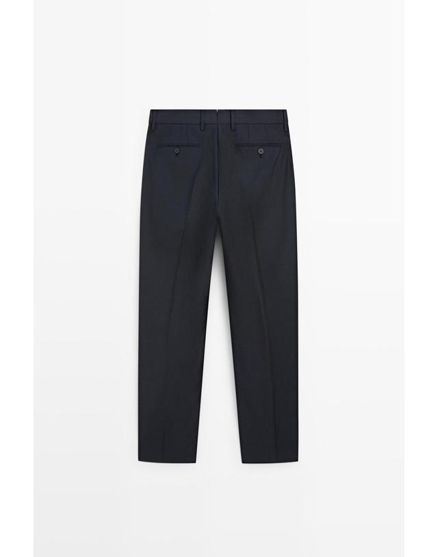 마시모두띠 마시모두띠 100% 울 정장 팬츠 3672/558 NAVY BLUE 네이비 착용컷