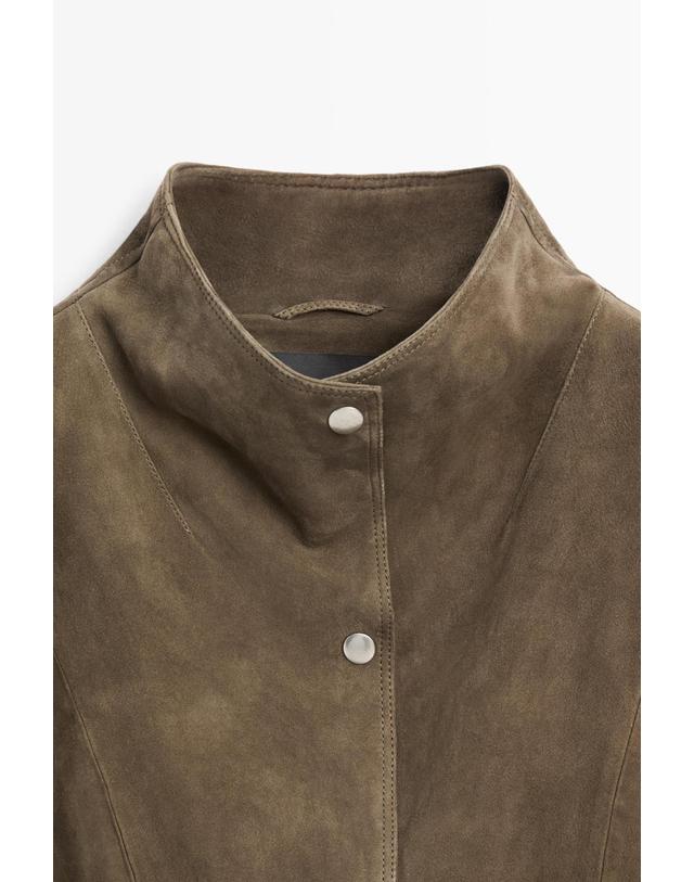 마시모두띠 마시모두띠 스웨이드 레더 버튼 파카 4716/675 KHAKI 카키 착용컷