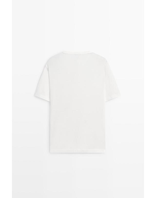 마시모두띠 마시모두띠 코튼 헨리넥 반팔 티셔츠 0768/176 OFF WHITE 아이보리 착용컷