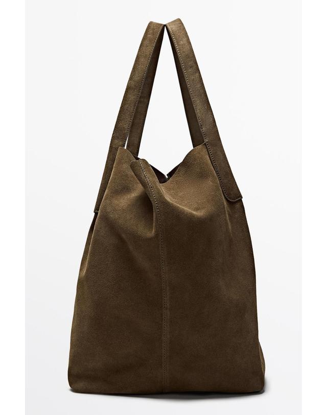 마시모두띠 마시모두띠 스플릿 레더 토트백 2751/310 KHAKI 베이지 착용컷