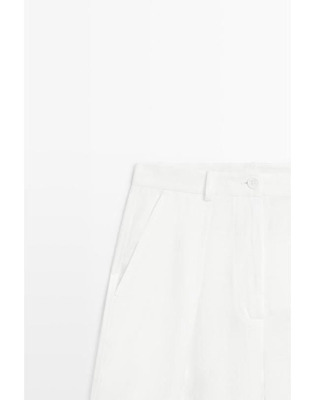 마시모두띠 마시모두띠 플루이드 솔기 사루엘 팬츠 5014/755 WHITE 화이트 착용컷