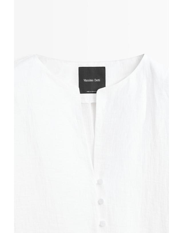 마시모두띠 마시모두띠 린넨 블렌드 오버셔츠 6007/695 WHITE 화이트 착용컷