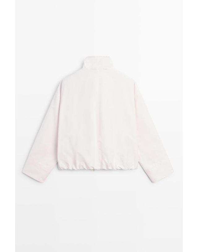 마시모두띠 마시모두띠 하이넥 플리츠 봄버 자켓 6705/353 ROSE PINK 핑크 착용컷