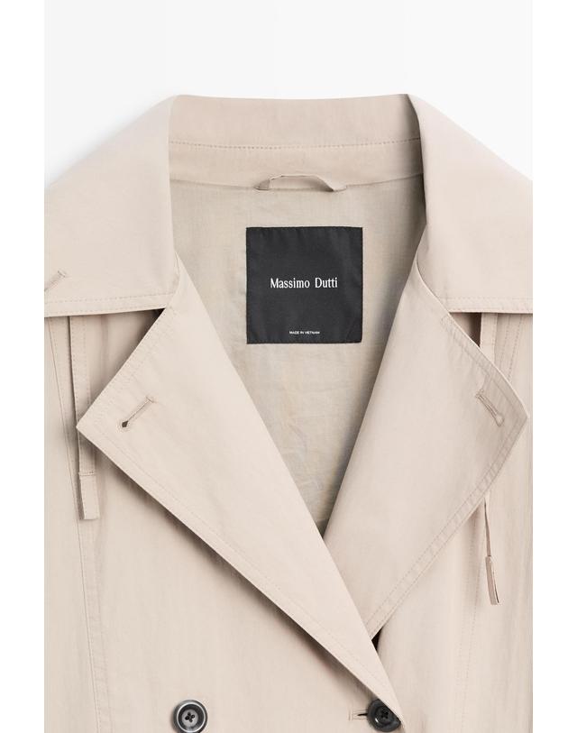 마시모두띠 마시모두띠 코튼 혼방 테크니컬 트렌치코트 6758/998 PEARL GREY 베이지 착용컷