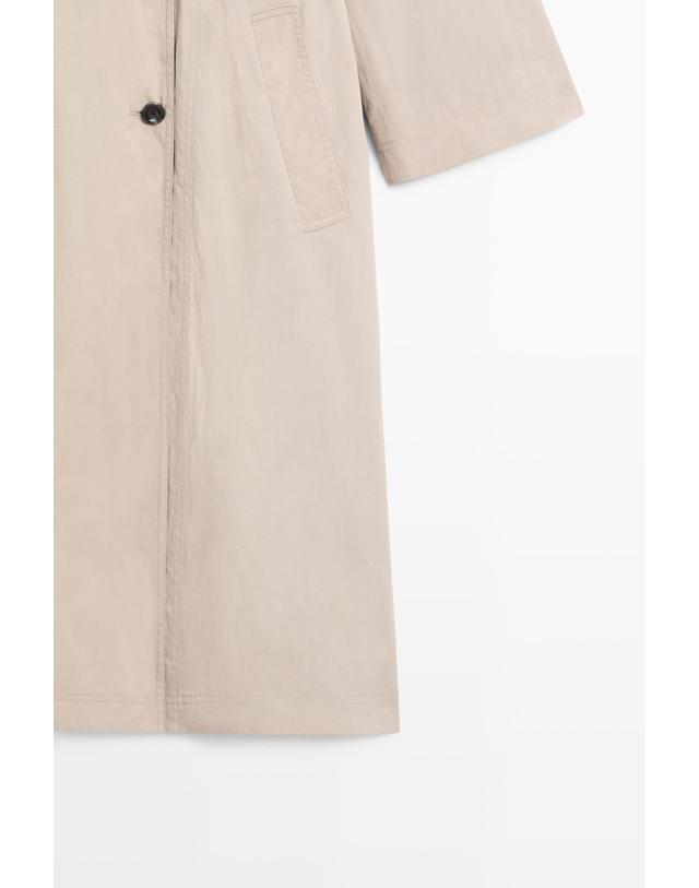 마시모두띠 마시모두띠 코튼 혼방 테크니컬 트렌치코트 6758/998 PEARL GREY 베이지 착용컷
