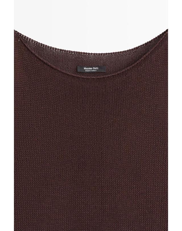 마시모두띠 마시모두띠 파인 니트 홀터넥 탑 5700/515 CHOCOLATE 브라운 착용컷