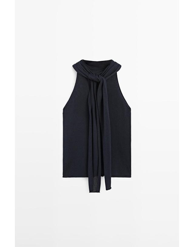 마시모두띠 마시모두띠 홀터넥 타이 백 탑 5705/805 NAVY BLUE 네이비 착용컷