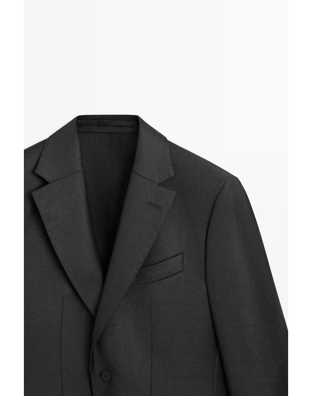 마시모두띠 마시모두띠 100% 쿨 울 수트 블레이저 3675/549 CHARCOAL 그레이 착용컷