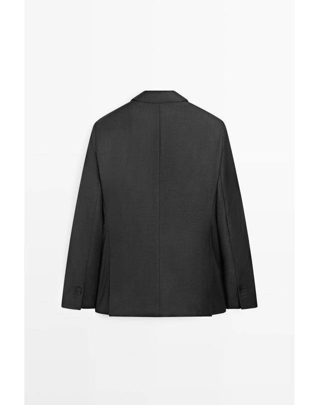 마시모두띠 마시모두띠 100% 쿨 울 수트 블레이저 3675/549 CHARCOAL 그레이 착용컷