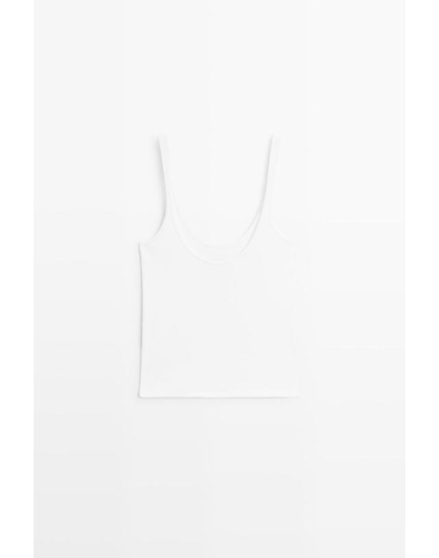 마시모두띠 마시모두띠 코튼 혼방 스트랩 민소매 탑 6226/620 WHITE 화이트 착용컷