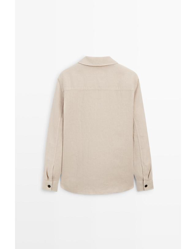 마시모두띠 마시모두띠 100% 린넨 포켓 오버셔츠 2023/286 BEIGE 베이지 착용컷