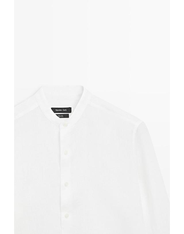 마시모두띠 마시모두띠 100% 린넨 레귤러핏 긴팔 셔츠 1972/283 WHITE 화이트 착용컷