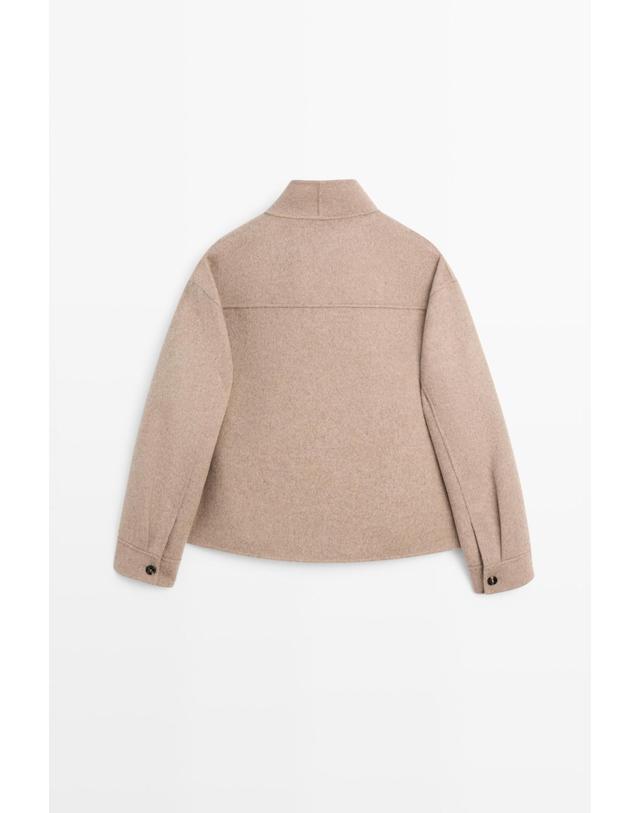 마시모두띠 마시모두띠 울 혼방 크롭 자켓 6444/707 TAUPE GREY 베이지 착용컷