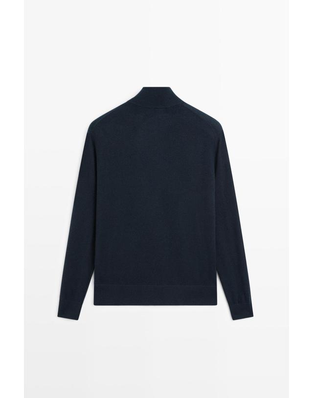 마시모두띠 마시모두띠 100% 캐시미어 집업 니트 가디건 1272/215 NAVY BLUE 네이비 착용컷