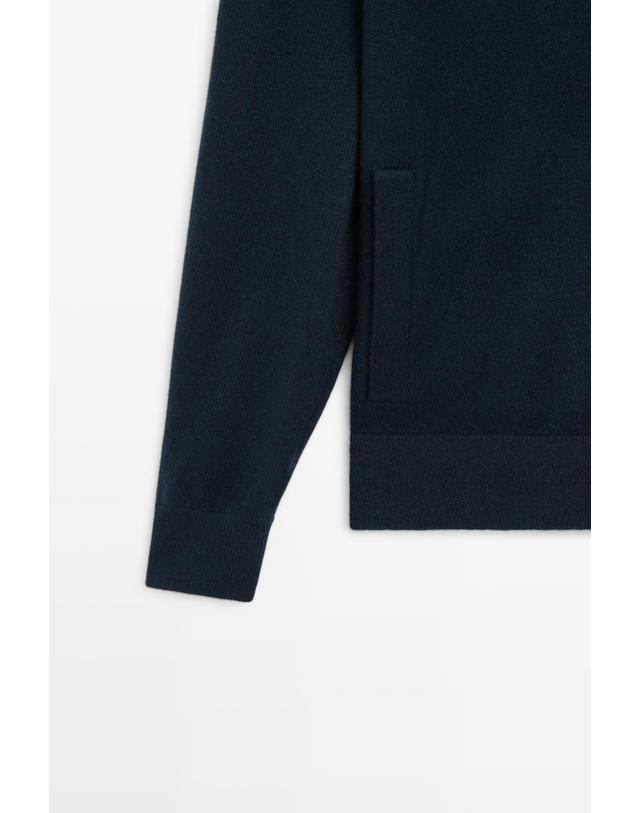 마시모두띠 마시모두띠 100% 캐시미어 집업 니트 가디건 1272/215 NAVY BLUE 네이비 착용컷