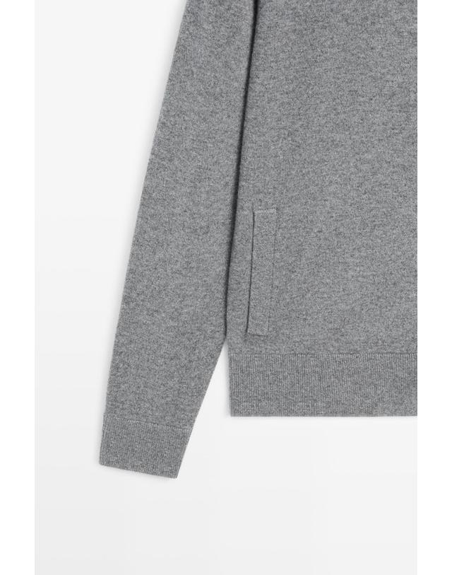 마시모두띠 마시모두띠 100% 캐시미어 집업 니트 가디건 1272/215 ANTHRACITE GREY 그레이 착용컷