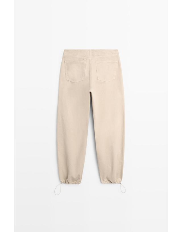 마시모두띠 마시모두띠 릴렉스핏 파라슈트 팬츠 5077/377 BEIGE 베이지 착용컷