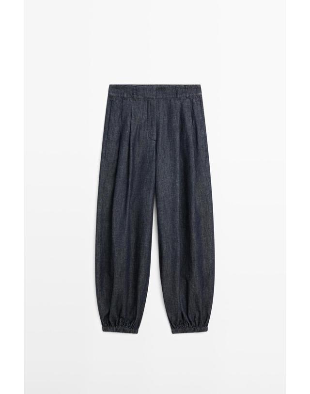 마시모두띠 마시모두띠 벌룬핏 데님 팬츠 5087/987 DARK BLUE 네이비 착용컷