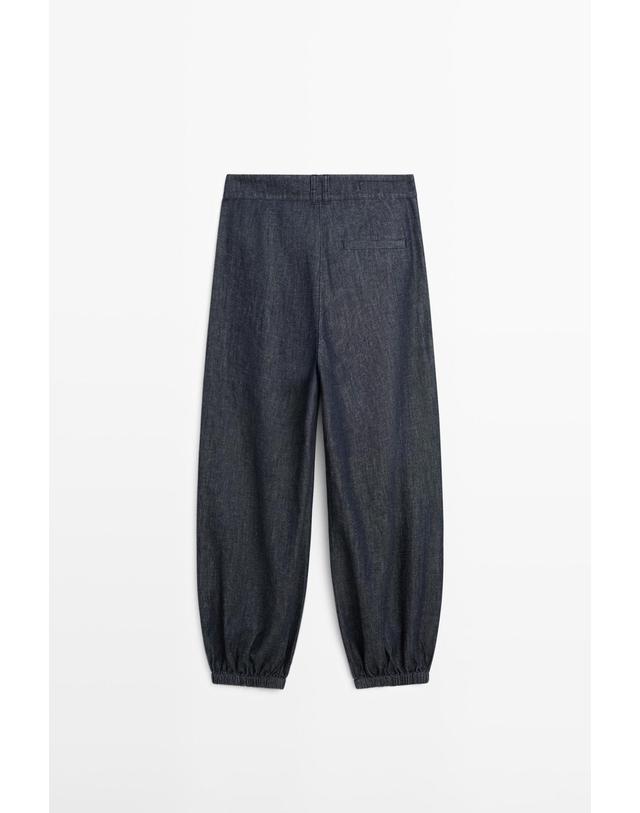 마시모두띠 마시모두띠 벌룬핏 데님 팬츠 5087/987 DARK BLUE 네이비 착용컷