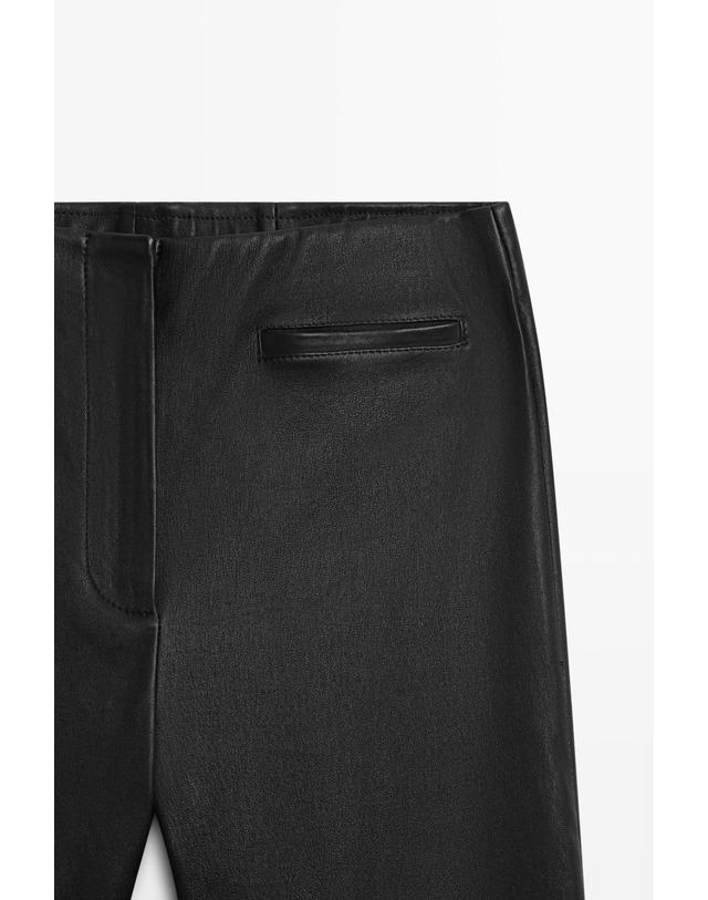 마시모두띠 마시모두띠 레더 크롭 팬츠 5300/900 BLACK 블랙 착용컷