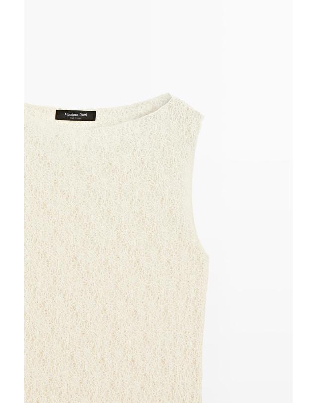 마시모두띠 마시모두띠 오픈니트 민소매 탑 6278/555 CREAM 아이보리 착용컷