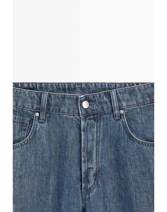 마시모두띠 마시모두띠 와이드핏 청바지 0503/130 DARK BLUE 블루 착용컷