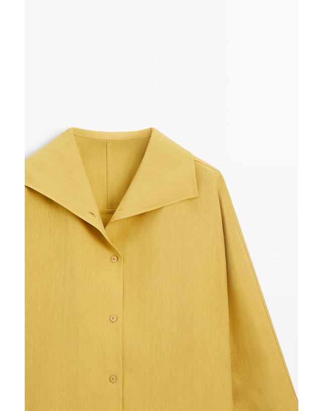 마시모두띠 마시모두띠 플로잉 린넨 블렌드 긴팔 셔츠 6086/866 MUSTARD YELLOW 머스타드 착용컷