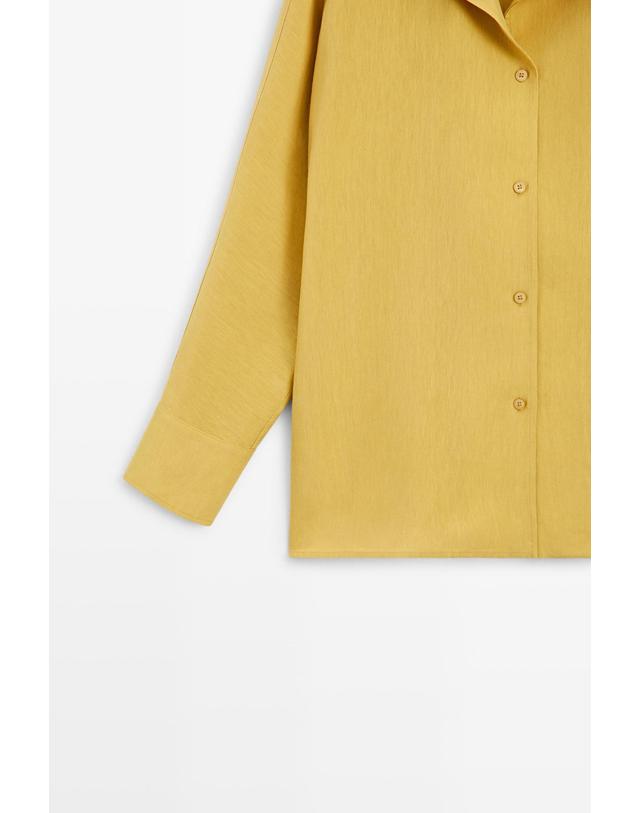 마시모두띠 마시모두띠 플로잉 린넨 블렌드 긴팔 셔츠 6086/866 MUSTARD YELLOW 머스타드 착용컷