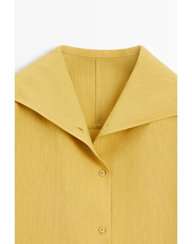 마시모두띠 마시모두띠 플로잉 린넨 블렌드 긴팔 셔츠 6086/866 MUSTARD YELLOW 머스타드 착용컷