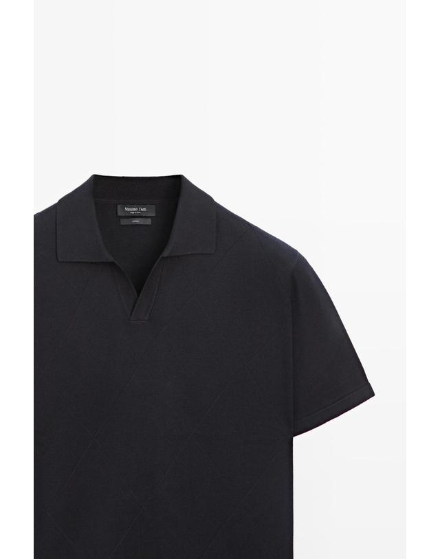 마시모두띠 마시모두띠 100% 코튼 반팔 폴로셔츠 1287/201 NAVY BLUE 네이비 착용컷