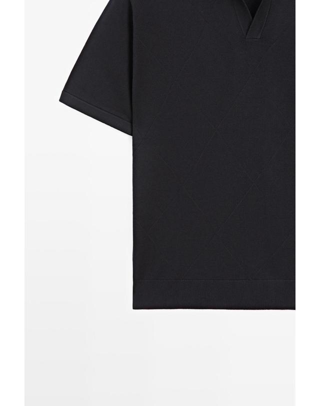 마시모두띠 마시모두띠 100% 코튼 반팔 폴로셔츠 1287/201 NAVY BLUE 네이비 착용컷