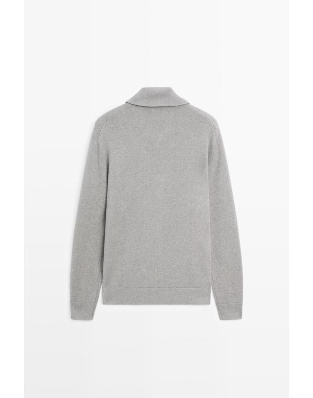 마시모두띠 마시모두띠 100% 코튼 집업 니트 가디건 1281/201 MEDIUM GREY 그레이 착용컷