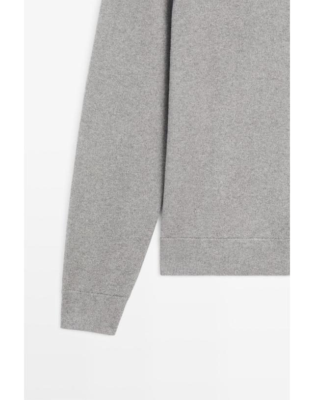 마시모두띠 마시모두띠 100% 코튼 집업 니트 가디건 1281/201 MEDIUM GREY 그레이 착용컷