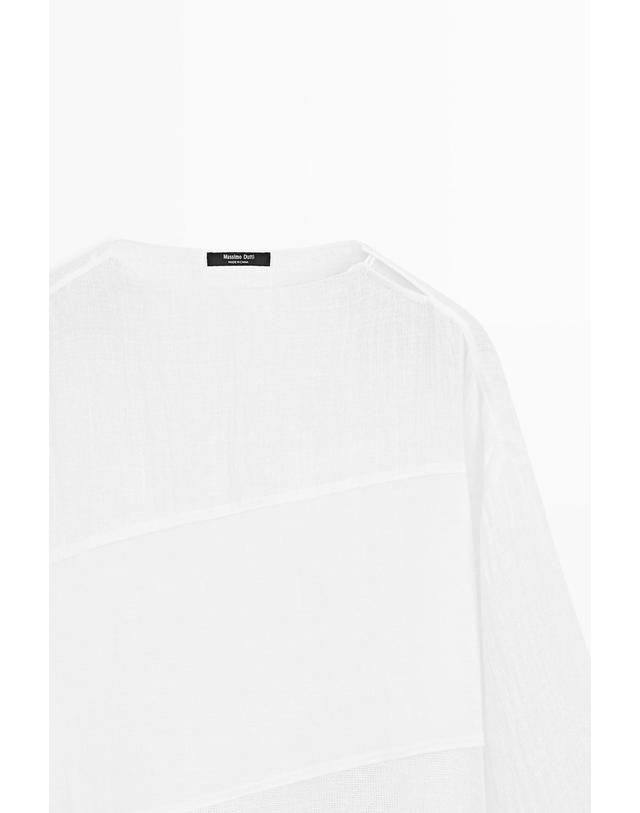 마시모두띠 마시모두띠 린넨 혼방 믹스 패브릭 긴팔 셔츠 5122/822 OFF WHITE 화이트 착용컷