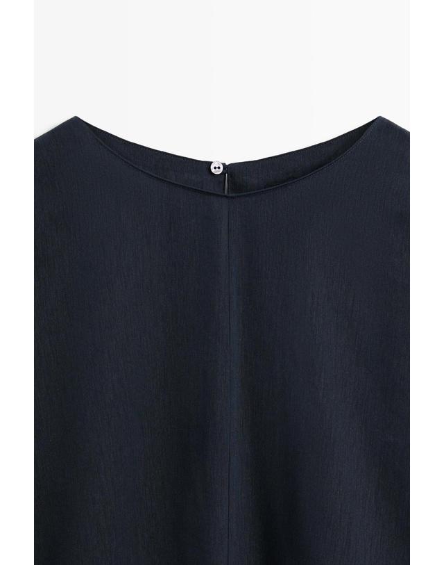 마시모두띠 마시모두띠 비대칭 플로잉 케이프 블라우스 5180/680 DARK BLUE 네이비 착용컷