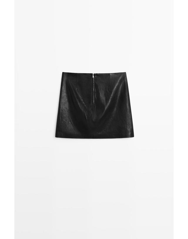 마시모두띠 마시모두띠 나파 레더 미니 스커트 5302/302 BLACK 블랙 착용컷