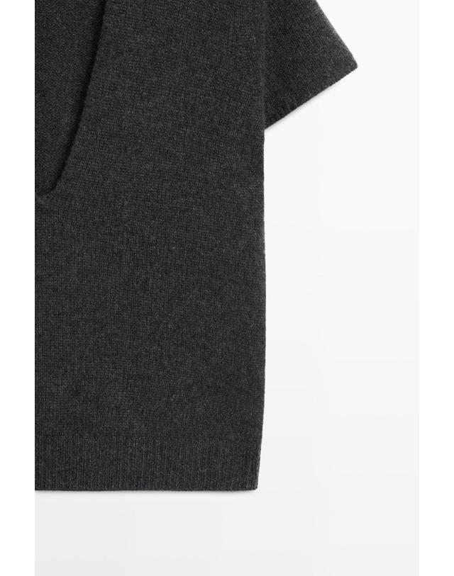 마시모두띠 마시모두띠 100% 캐시미어 니트 반팔 스웨터 5714/565 ANTHRACITE GREY 그레이 착용컷