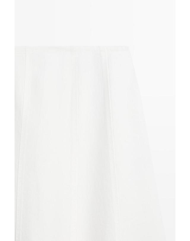 마시모두띠 마시모두띠 100% 린넨 고데 롱 스커트 5261/861 OFF WHITE 아이보리 착용컷