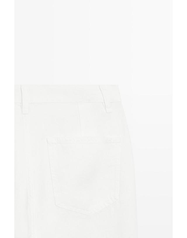 마시모두띠 마시모두띠 린넨 크롭 플레어핏 팬츠 5061/860 OFF WHITE 아이보리 착용컷