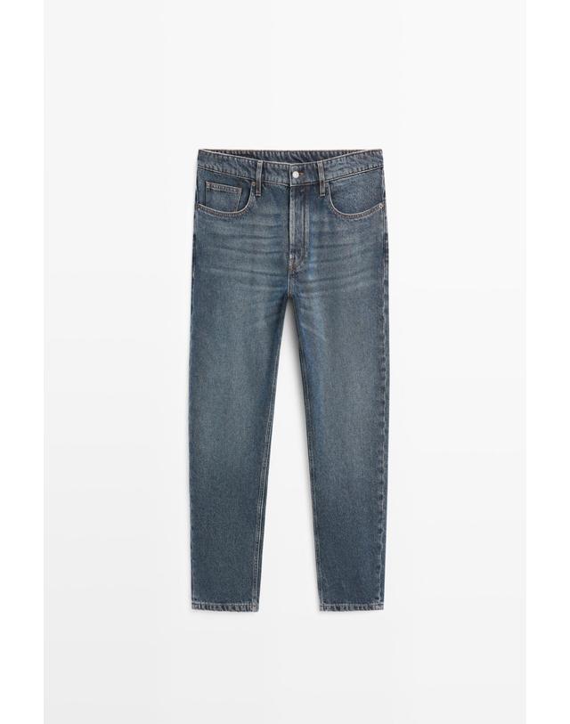 마시모두띠 마시모두띠 슬림핏 크롭 청바지 0508/101 MEDIUM BLUE 블루 착용컷