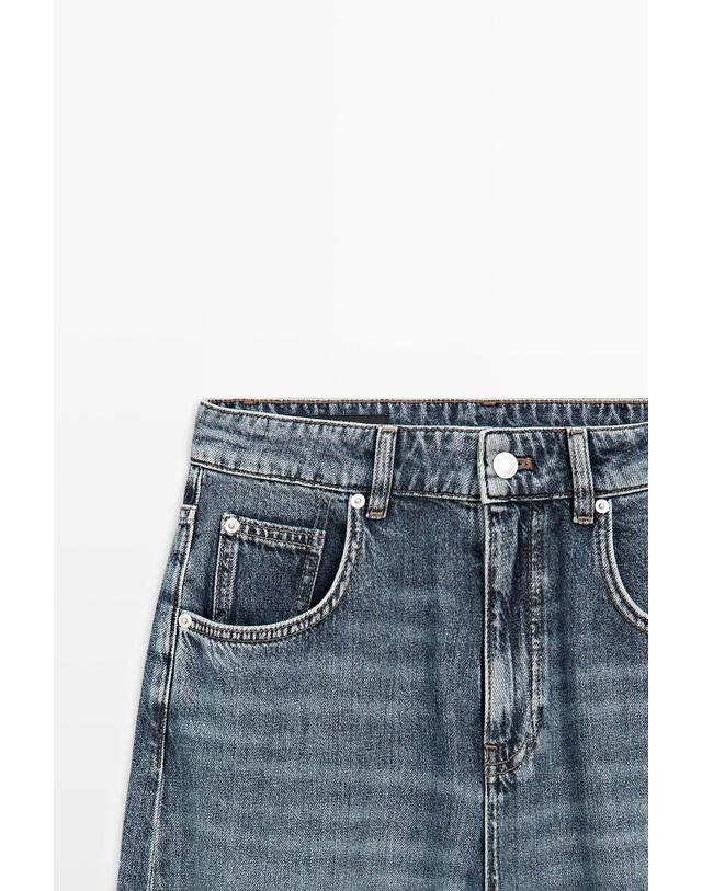 마시모두띠 마시모두띠 미드라이즈 배럴핏 청바지 5013/813 MEDIUM BLUE 블루 착용컷