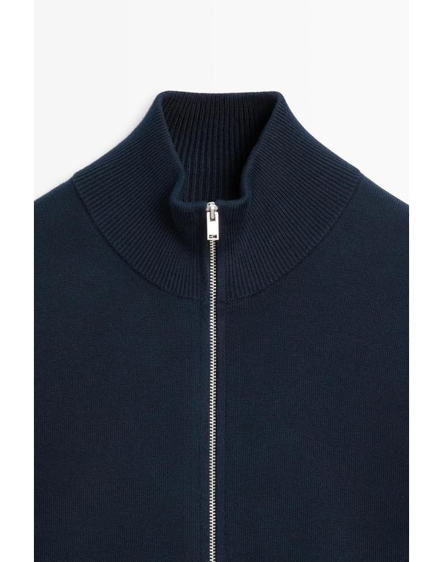 마시모두띠 마시모두띠 100% 코튼 집업 니트 가디건 1349/201 NAVY BLUE 네이비 착용컷