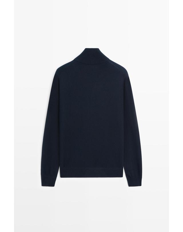 마시모두띠 마시모두띠 100% 코튼 집업 니트 가디건 1349/201 NAVY BLUE 네이비 착용컷