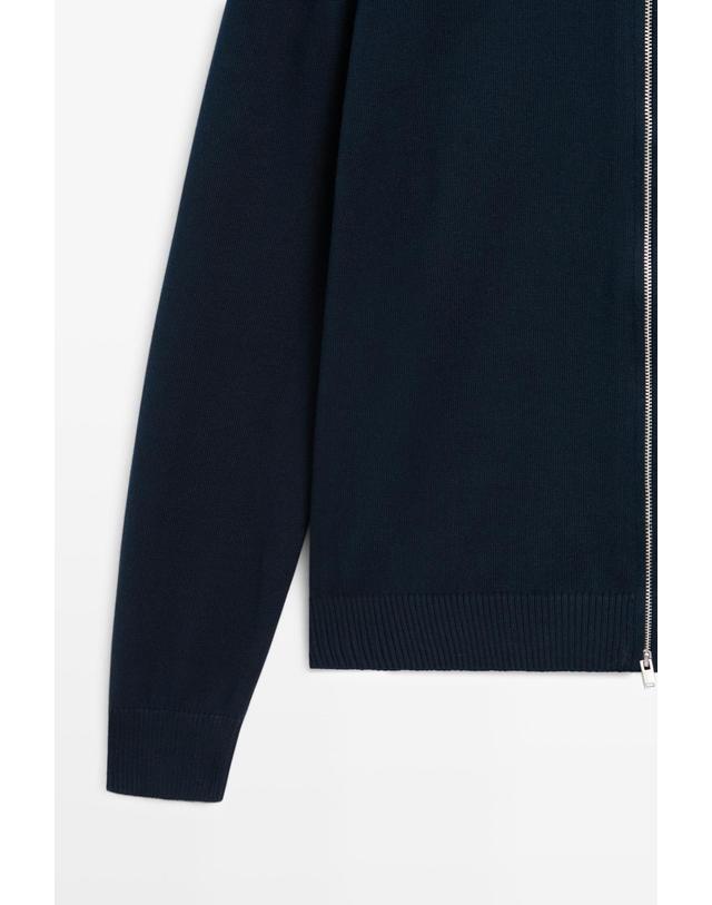 마시모두띠 마시모두띠 100% 코튼 집업 니트 가디건 1349/201 NAVY BLUE 네이비 착용컷