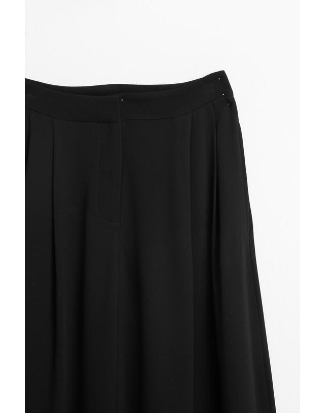 마시모두띠 마시모두띠 볼륨 와이드 플리츠 팬츠 5013/754 BLACK 블랙 착용컷