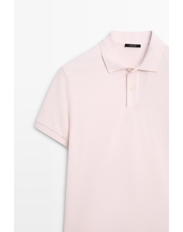 마시모두띠 마시모두띠 텍스처 코튼 피케 반팔 폴로셔츠 0766/196 ROSE PINK 핑크 착용컷